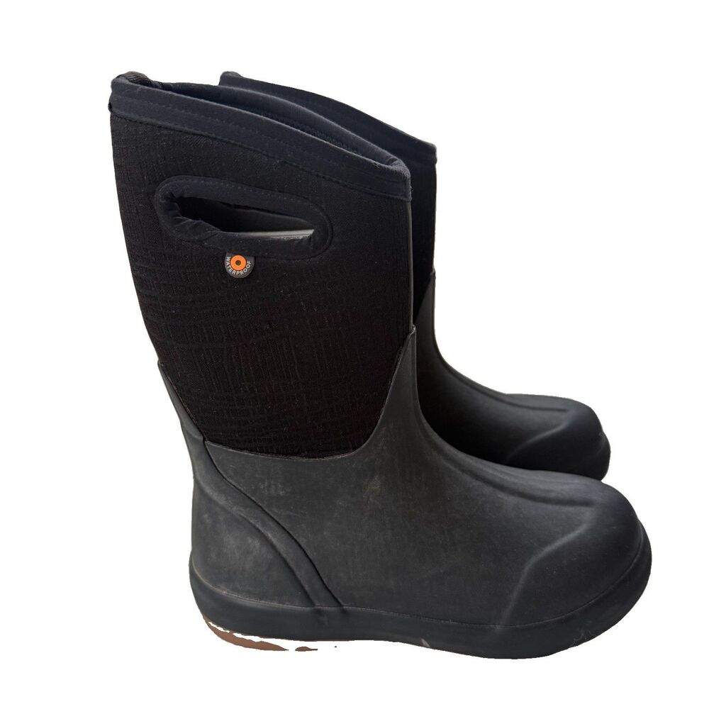 Bogs Rain Boots Kids Size 4 US 37 EU Black Classic II Waterproof Pull On Winter